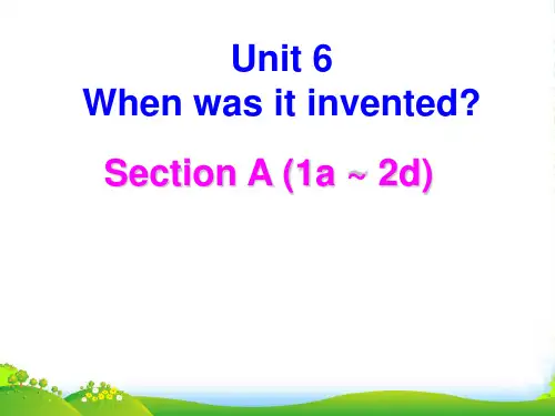 人教版九年级英语上册课件：unit 6 Section A (1a-2d)