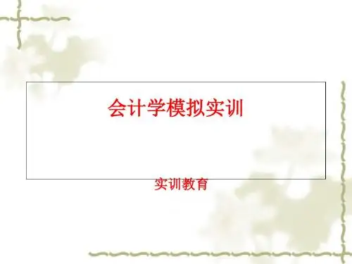 会计学模拟实训(ppt 47张)