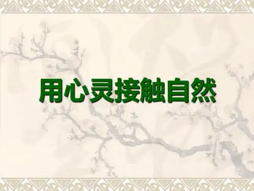 江苏省淮安市南陈集中学苏少版八年级美术上册第2课《用心灵接触自然》课件 (共16张PPT)