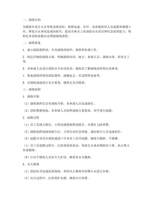 消防疏散应急预案演练流程