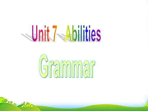 2022年牛津译林版七年级英语下册Unit7 Grammar优课件(共38张PPT)
