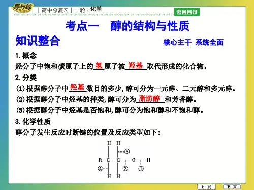 练后归纳醇的消去反应和催化氧化反应规律