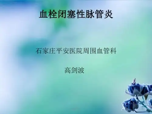 血栓闭塞性脉管炎  ppt课件