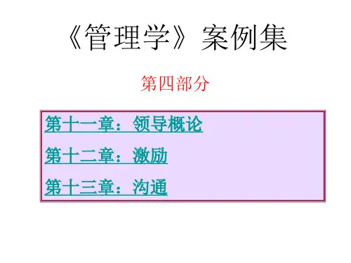管理学案例集-4