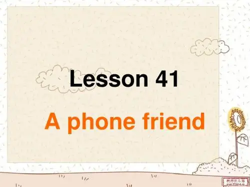 lesson41a phone friend冀教版八年级上册课件