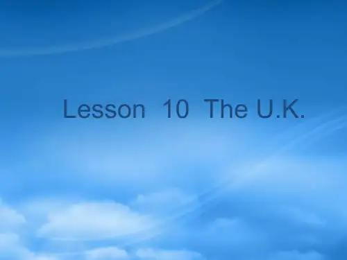 五级英语上册《Lesson 10 The U.K》课件3 冀教