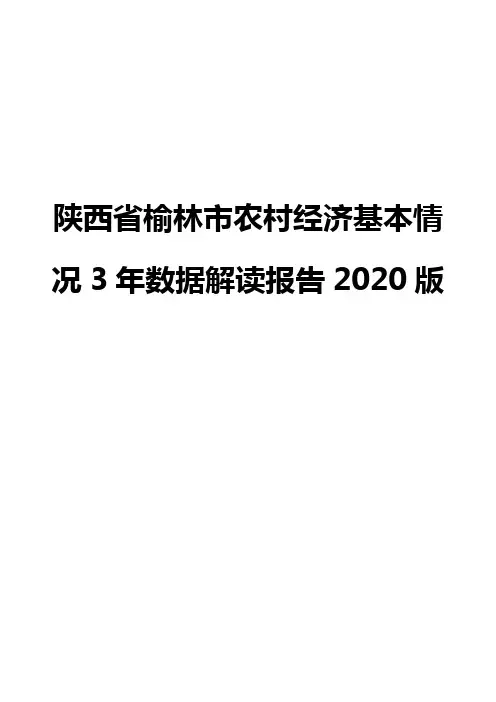 陕西省榆林市农村经济基本情况3年数据解读报告2020版