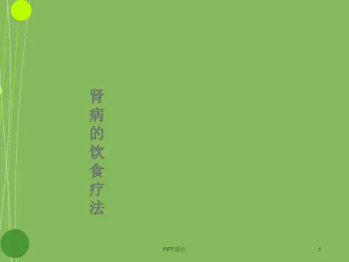 肾病患者的健康饮食  ppt课件