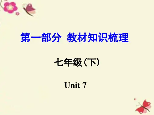 湖南(课标版)中考英语第一部分教材知识梳理七下Unit7课件