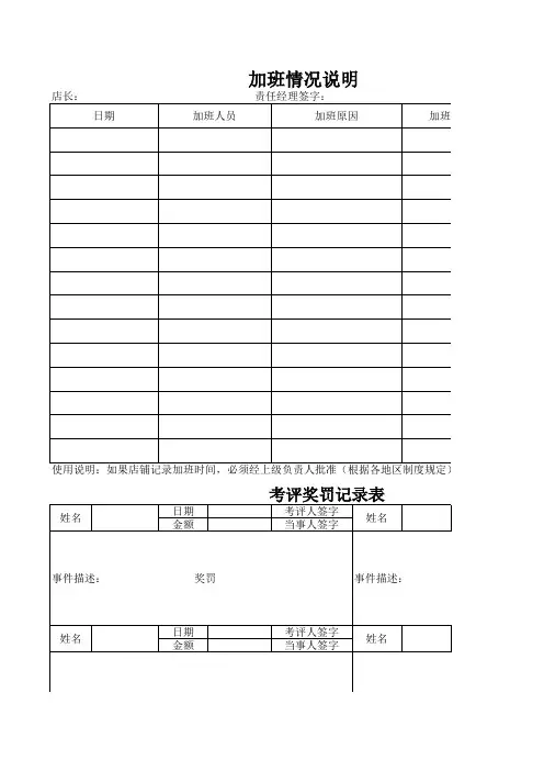 加班情况说明