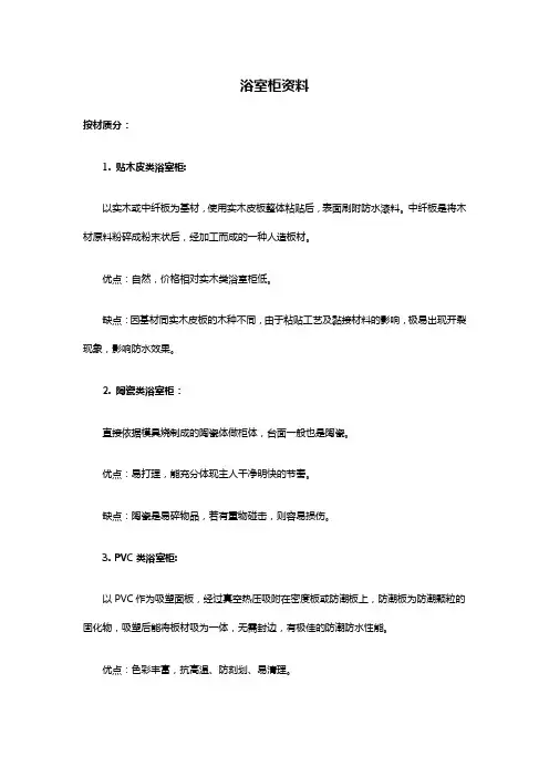 浴室柜资料