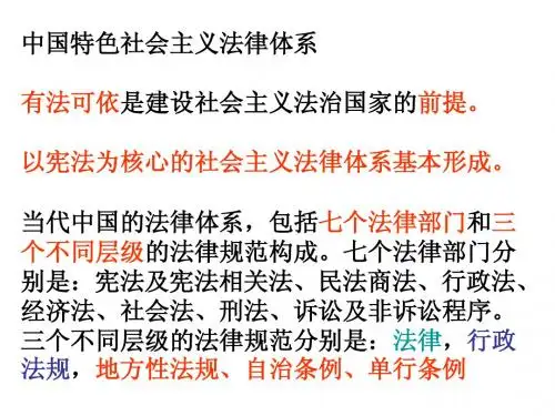 中国特色社会主义法律体系