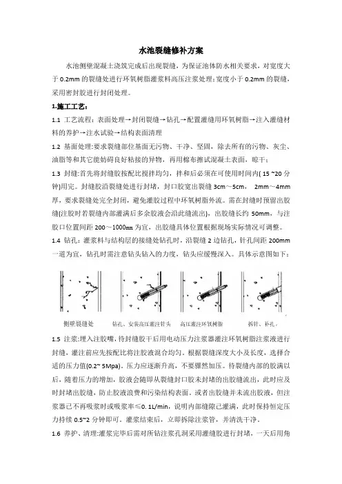 裂缝修补施工方案