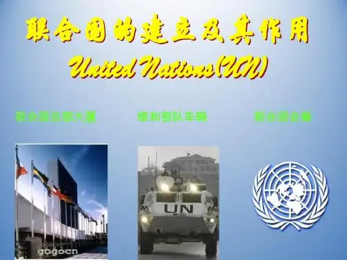 山东省沂水一中高中历史人教选修3第六单元第1课《联合国的建立及其作用》(人教版)