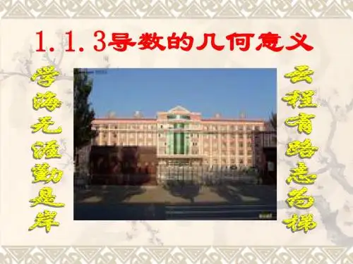 【数学】1.1.3《导数的几何意义》课件(新人教B版选修2-2)