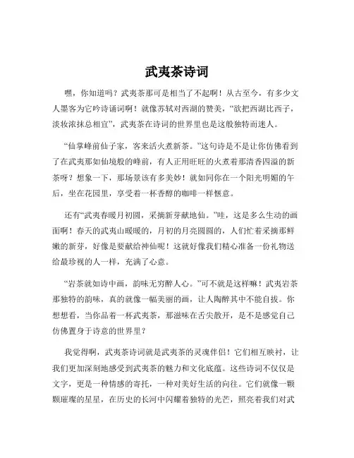 武夷茶诗词