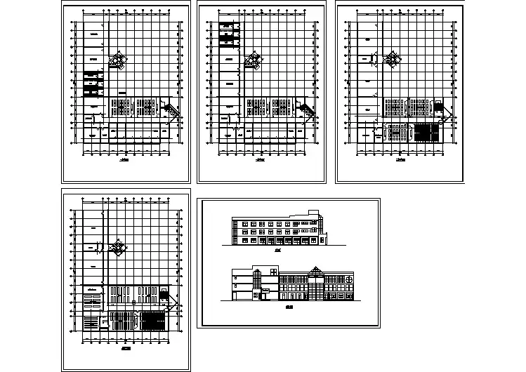 【设计图纸】学校教学楼施工图(精选CAD图例)