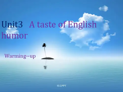 人教新课标高中英语必修四Unit 3 A taste of English humour课件(1)