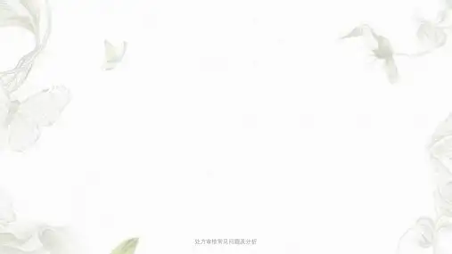 处方审核常见问题及分析ppt课件