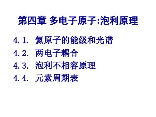原子物理学课件--第四章