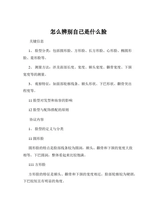 怎么辨别自己是什么脸