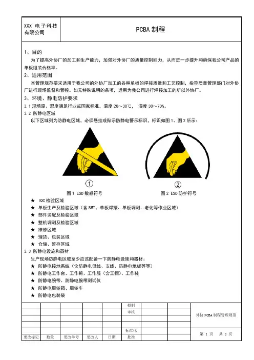 PCBA制程规范