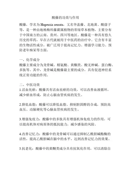 酸藤的功效与作用
