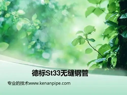 德标St33无缝钢管