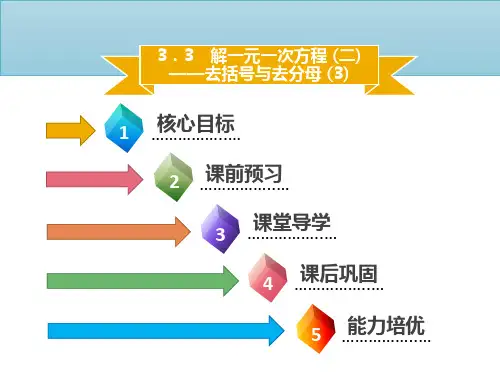 3.3 解一元一次方程 (二)——去括号与去分母 (3)