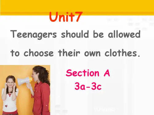 Unit 7 Section A 3a-3c课件教学讲解