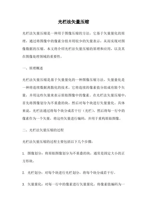 光栏法矢量压缩