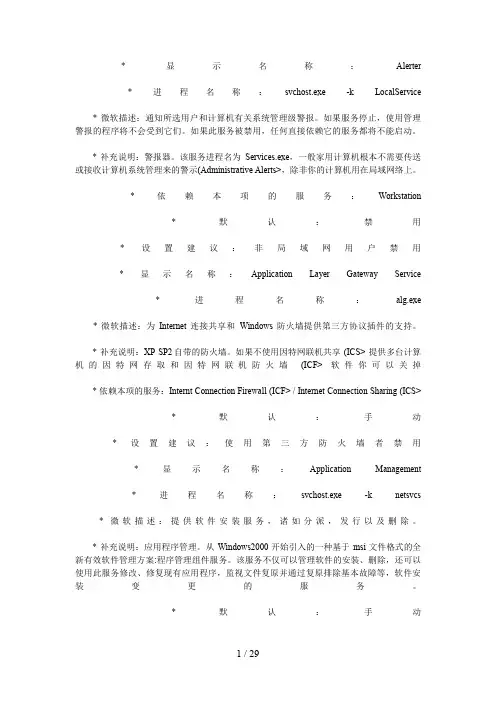 Windows系统服务详解