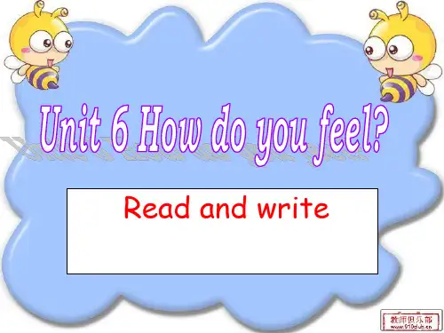 新人教版PEP六年级英语上 Unit 6 How do you feel Read and write