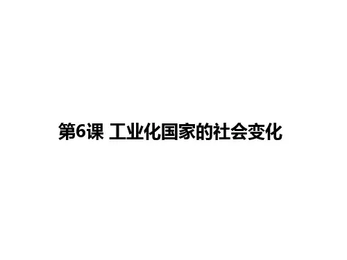 第6课 工业化国家的社会变化 (共31张PPT)