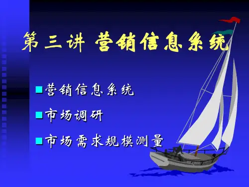 营销信息系统知识讲义(ppt 29页)
