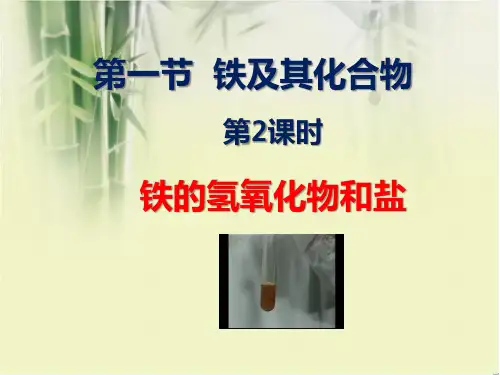 新人教版新教材高中化学必修第一册3.1.2 铁及其化合物第二课时《铁的氢氧化物和盐》精品教学课件