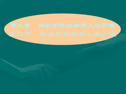 脑血管疾病病人的护理ppt课件