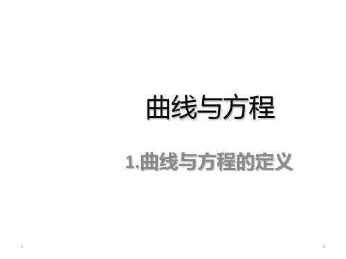 人教a版选修2-1【数学】2.1.1曲线与方程 课件(共15张ppt)