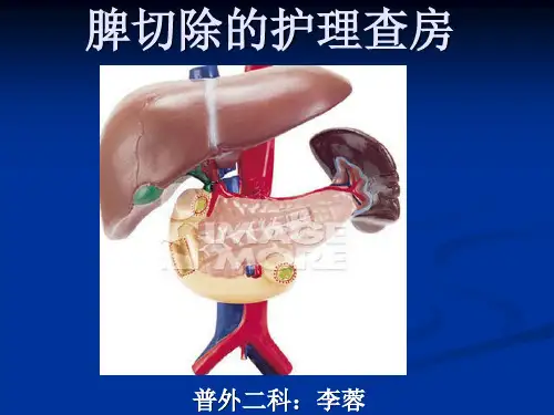 脾切除的护理查房
