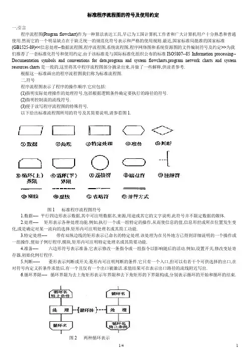 非常实用的流程图符号及说明