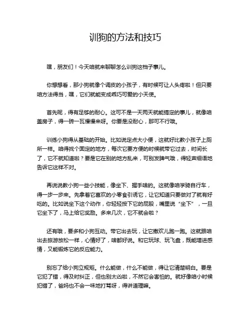 训狗的方法和技巧