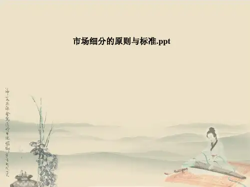 市场细分的原则与标准