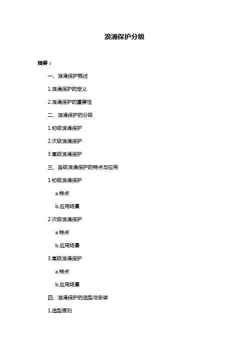 浪涌保护分级