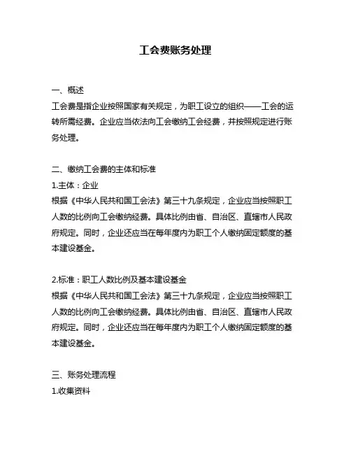 工会费账务处理