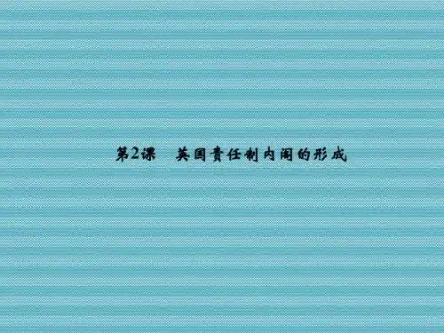[2013精品课件]2013高二历史课件第四单元第2课《英国责任制内阁的形成》(人教新课标选修二)