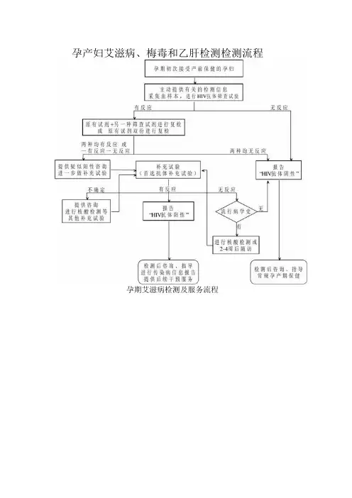 孕产妇艾滋病、梅毒和乙肝检测服务流程