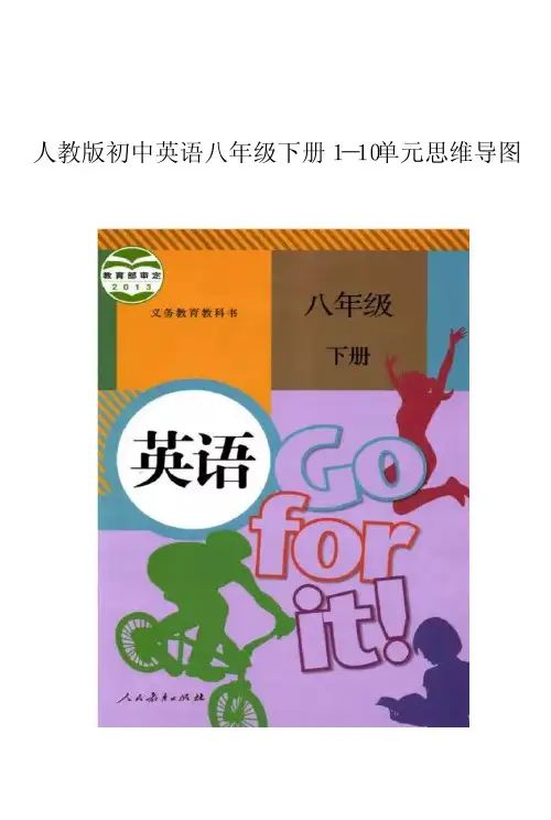 人教版初中英语八年级下册1-10单元思维导图