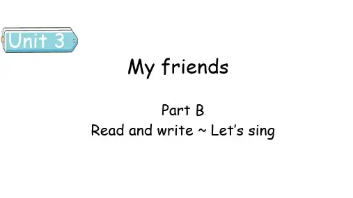Unit 3 My friends   Part B  课件 人教PEP英语四年级上册