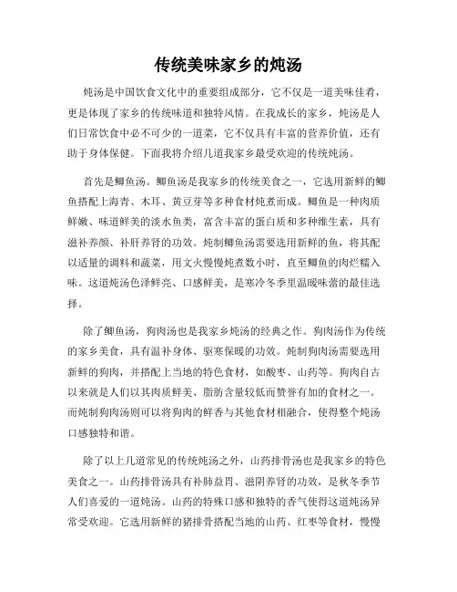 传统美味家乡的炖汤