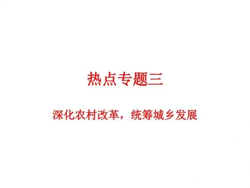 高三政治统筹城乡发展(教学课件201908)